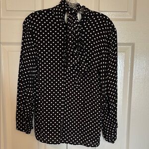 Zara Polka Dot Black and White Women's Top